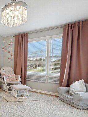 Pink Blackout Curtains, Two Panels